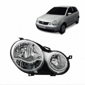 Farol Polo A Cromado 2002 2003 2004 2005 2006 Direito