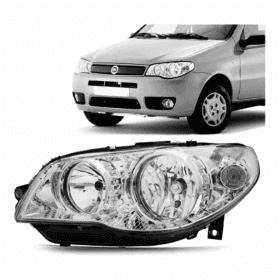 Farol Palio Sapao Todo Cromado 2004 2005 2006 Esquerdo