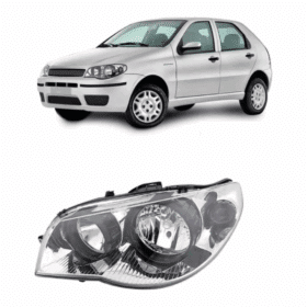 Farol Palio Sapao Crom Canh Preto Esquerdo