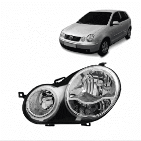Farol Polo A Cromado 2002 2003 2004 2005 2006 Esquerdo