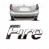 Emblema Fire Fiat Cromado Traseiro 2000 2001 2002 2003