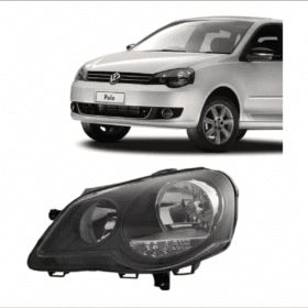 Farol Polo Masc Negra 2006 2007 2008 2009 2010 Esquerdo