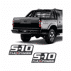 Emblema S10 Flex Power Vermelho Grande 2009 2010 2011 2012