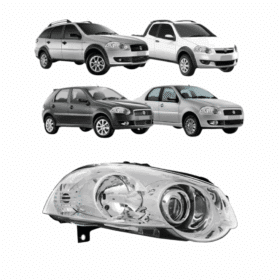 Farol Palio Sien A Com Volta Cromado 2008 Direito