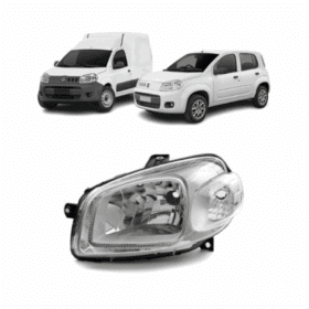 Farol Uno Vivace Cromado 2011 2012 2013 2014 2015 Esquerdo