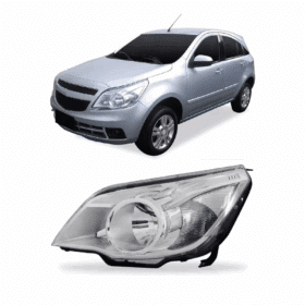 Farol Agile Montana Cromado 2009 2010 2011 2012 Esquerdo