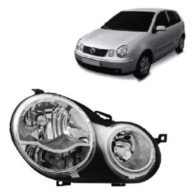 Farol Cromado Polo Te 2002 2003 2004 2005 2006 Direito