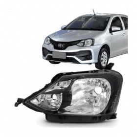 Farol Etios Mascara Negra Tyc 2017 2018 2019 2020 Esquerdo