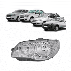 Farol Palio Sapao Todo Cromado 2004 Esquerdo