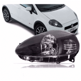 Farol Punto Mascara Cinza Magneti 2009 Esquerdo