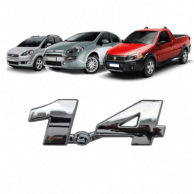 Emblema Fiat 1.4 Cromado Modelo