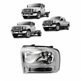 Farol F250 Cromado 2006 2007 2008 2009 2010 2011 Esquerdo