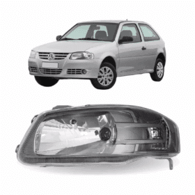 Farol Gol G4 Mascara Cinza 200 Esquerdo