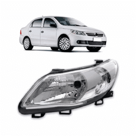 Farol Gol G5 Simples Cromado 2009 Esquerdo