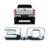 Emblema 3.0 Hilux Cromado Traseiro 2005 2006 2007 2008