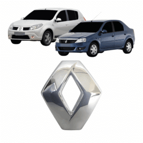 Emblema Grade Sandero Logan Cromado 2015 2016 2017 2018