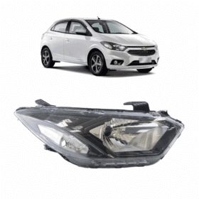 Farol Palio Com Volta Preto Foco Crom Esquerdo