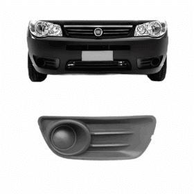 Moldura Farol Auxiliar Palio Economy Sem Milha Cinza Direito