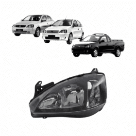 Farol Corsa Montana Mascara Negra 2020 Esquerdo