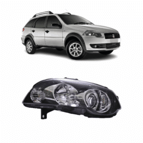 Farol Palio A Cvolta Preto Foco Crom Arteb 2009 Direito