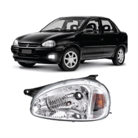 Farol Corsa Carc Preta Arteb 2000 Esquerdo