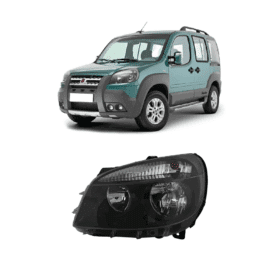 Farol Doblo A Masc Negra Magneti 2010 2011 2012 Esquerdo