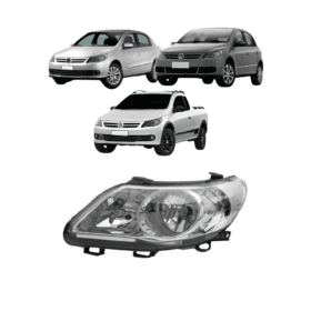 Farol Gol G5 Crom Simples Arteb 2009 2010 2011 Esquerdo