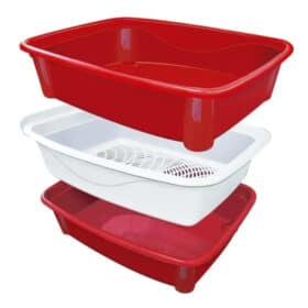 Banheira Areia Higiênica Gatos 3 Peças Furacão Pet