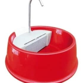 Fonte Bebedouro Gatos Cães Automático Vermelha Bering