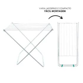 Varal de Chão Portátil Branco Bering