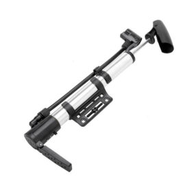 Bomba De Ar C/ Suporte Pneu Multiuso Bico Fino e Grosso