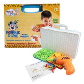 Kit Ferramenta Infantil Parafusadeira Brinquedo Montar