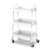 Prateleira de Metal Multiuso 3 Andares Com Rodinhas - Branco