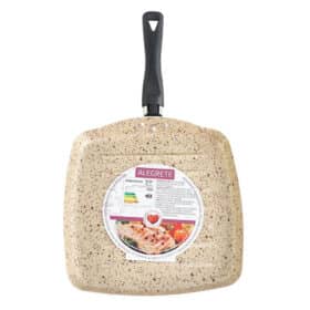 Frigideira Colore Grill Bistequeira 24cm Quadrada Bege Stone 1 Un Bering