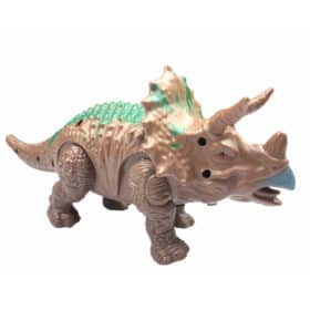 Brinquedo Dinossauro Triceratops com Som, Luz e Movimento 23cm