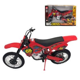 Moto de Motocross de Brinquedo com Apoio Vermelho Bering