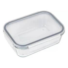 Pote Vidro Hermética Marmita Tampa Silicone Preto  1040ml Grande