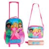 Kit Mochila Infantil Escolar 3 peças Princesas Bering