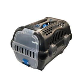 Caixa de Transporte para Pets Preto e Azul Bering