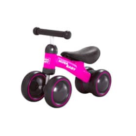 Bicicleta Infantil Nuga Sem Pedal 4 Rodas - Rosa