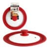Tampa Universal de Vidro Vermelha com Borda Silicone Bering