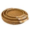 Kit 3 peças Bandejas Redondas em Madeira
