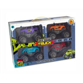 Maleta Kit 4 Carrinhos Monster Truck 1 Un Bering