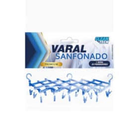 Varal Premium Sanfonado 29 Prendedores - Sortido