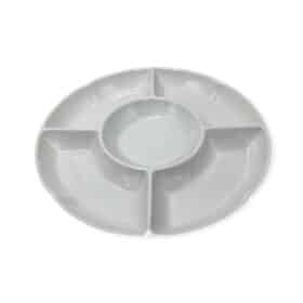 Petisqueira Redonda 5 Divisórias 30cm Bering