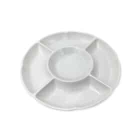 Petisqueira Redonda 5 Divisórias 23cm Bering